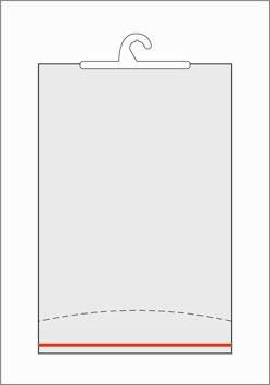 Worki konfekcyjne z wieszakiem i zakładką z klejem